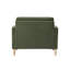Fauteuil club capitonné Preston de 100 cm de large, avec accoudoirs carrés.-95356717