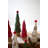  Set of Nine Turned Wood Painted Christmas Trees – Rustic Holiday Decor