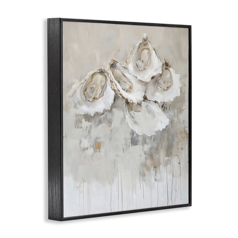 «Shucked Oyster Shells», estampe numérique, design by Creative Studio, H 14 po x l 11 po, Giclée encadrée noir minuit