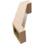 Attelle de genou Burlington en faux bois de cèdre brut Timberthane, l 5 po x P 12 po x H 16 po, brun clair apprêté-88136107