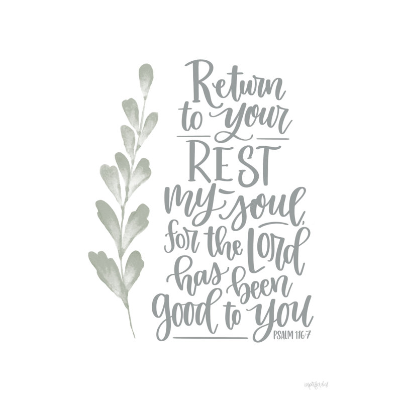 «Return To Your Rest On Canvas» par imperfect Dust, art textuel, H 12 po x l 8 po x P 1,25 po