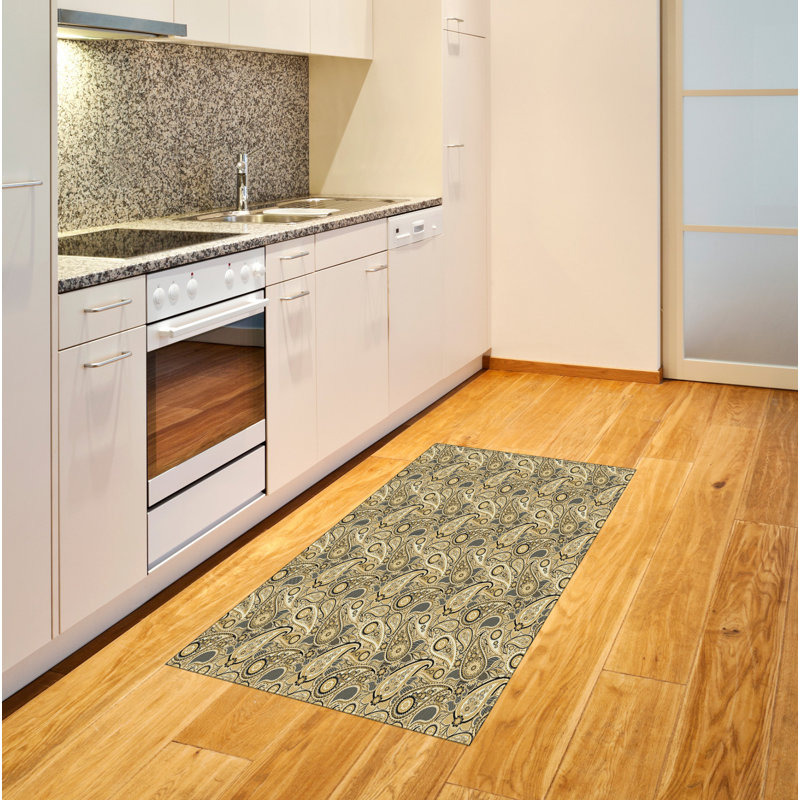 Paisley High Density Long Fiber Poly Threads Decorative Area Rug Carpet, Rectangle 4' x 5'8"
