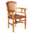 Clarisse 6 - Person Teak Wood Patio Dining Set with Round Table , Sunbrella® Cushions Included