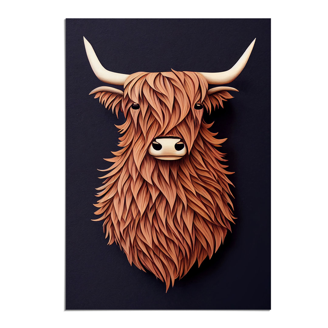 Bust of a Highland Cow - Wall Art