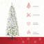 Sapin de Noël artificiel enneigé 6 pi avec des branches réalistes, 250 lumières DEL et 462 pointes