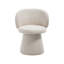 Chaise de salle à manger pivotante rembourrée avec dossier (ensemble de 2)-125810908-125810905