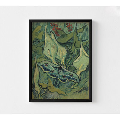 Humberto Van Gogh, paon géant, reproduction encadrée, grand paon, reproduction d'art de Vincent Van Gogh, empereur papillon, reproduction d'art encadrée