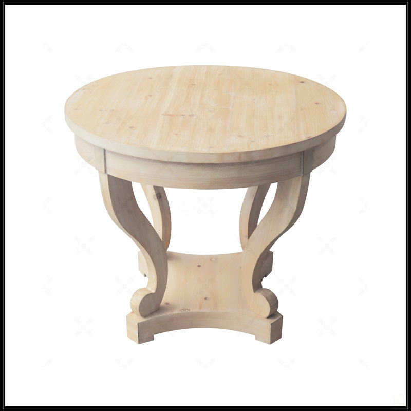 Table basse à pieds courbés de style campagnard