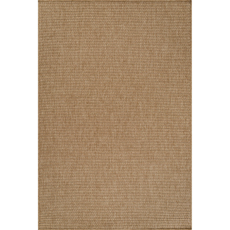 Indoor Outdoor Area Rug, Rectangle 6' x 9', Beige