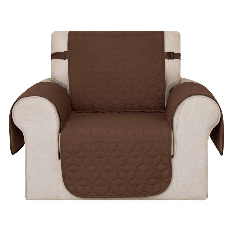Housses antidérapantes réversibles à motif géométrique pour animaux et enfants, 21 po - 1 place, Brun caramel