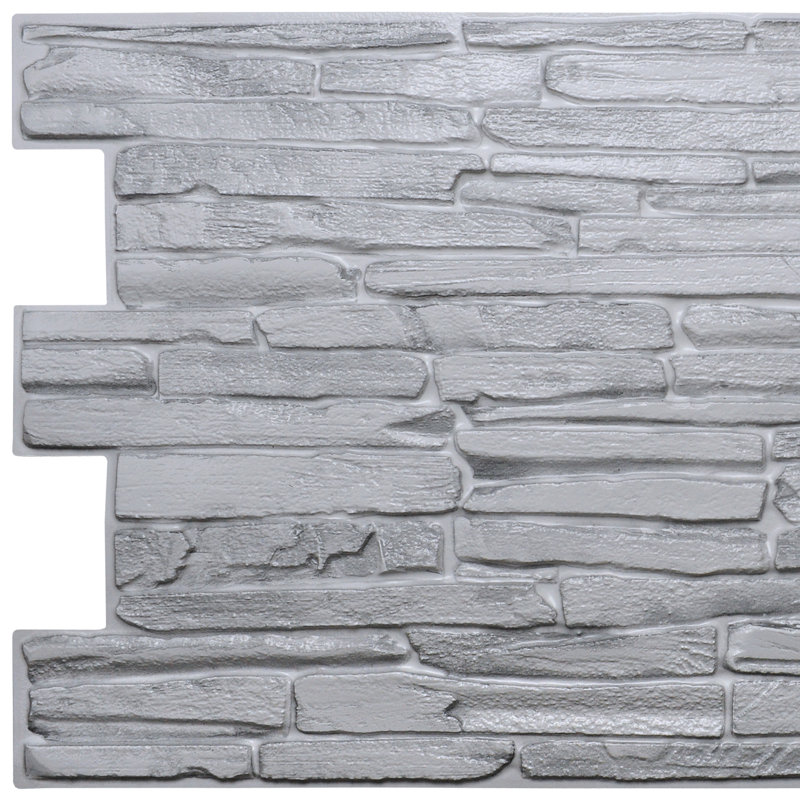 Panneau mural 3D 20 "x 39" (paquet de 10), Gris