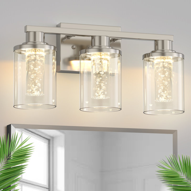 3-Light Dimmable LED Vanity Light with Slider Control