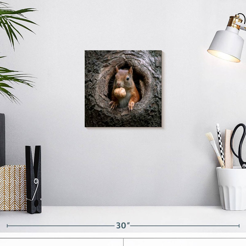 Crowle Squirrel In A Tree Hole, 10" H x 10" W