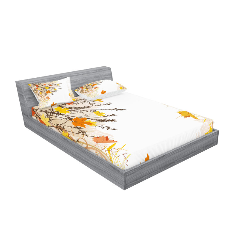 Ensemble de drap-housse et coussin décoratif Ambesonne, Ensemble de draps pour très grand lit californien