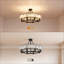 Lustre rond moderne en cristal avec lustres rétro à 8 lumières à intensité variable rétro