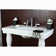 Imperial 29" Tall White Ceramic Rectangular Console Bathroom Sink with Overflow