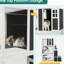 3 Wooden Cat House For 1-3 Cats, With 4 Platforms & 2 Openable Doors - Grey Spacious Platforms, Doors, Multiple
