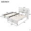 Lit plateforme double avec lit gigogne