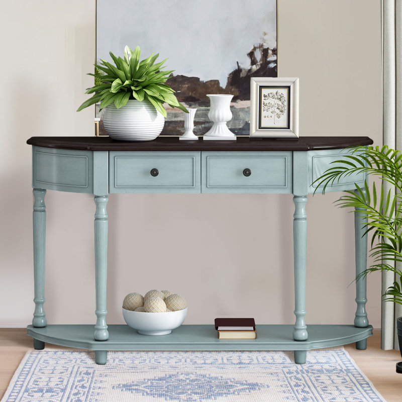 Console Roshawna 52, Cerise, Bleu antique