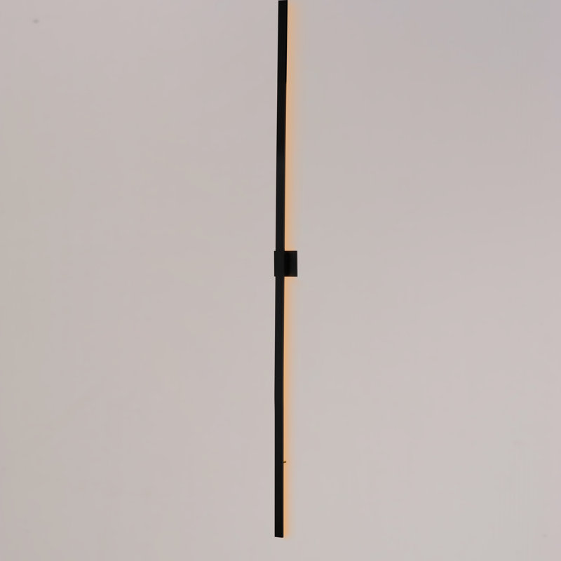 Demetrise Aluminum LED Wall Light, Black, 96"H x 4.5" W x 2.25" D