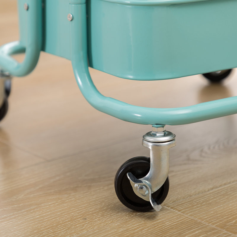31'' H x 18'' W Utility Cart with Wheels, Blue