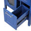 Meuble-lavabo de salle de bain 24 ", bois massif bleu et armoire, avec deux tiroirs, porte et tablette réglable pour salle de bain Meuble-lavabo, tablette, porte, finition-1958342387