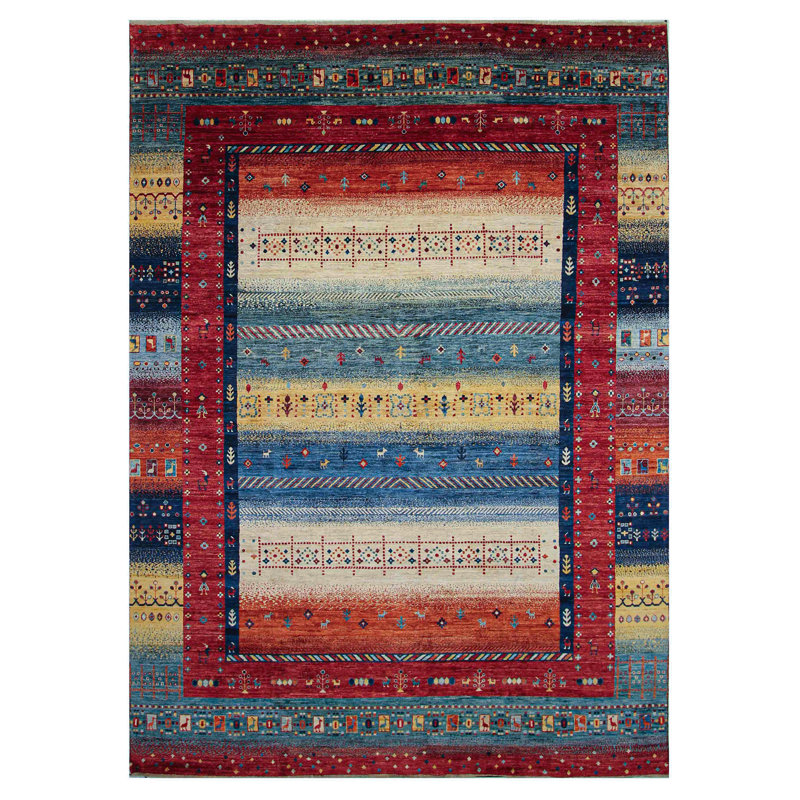 Tapis multicolore de haute qualité noué à la main
