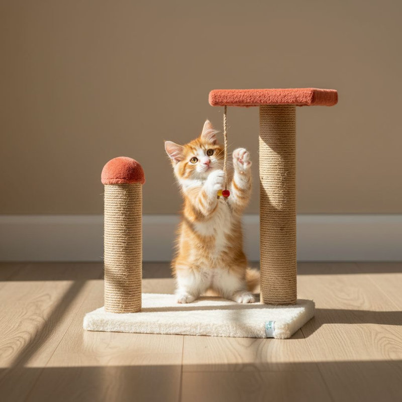 Cat Scratching Board, Coral