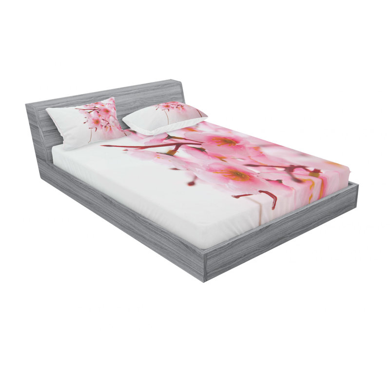 Ensemble de draps Cherry Blossom Petals, Ensemble de drap pour grand lit avec drap-housse