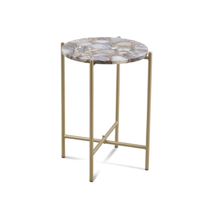 Stone Top End Table