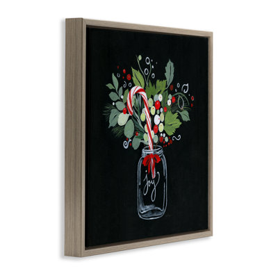 Joy Joy Cane Jar, art de la giclée encadrée par Janet Tava
