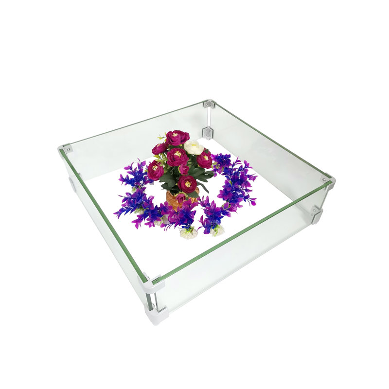 Pare-étincelles 20 x 20 pouces carré en verre de 8 mm d'épaisseur, 30 po x 30 po