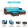 Abler Wicker 3 - Person Modular Patio Conversation Sets with Cushions