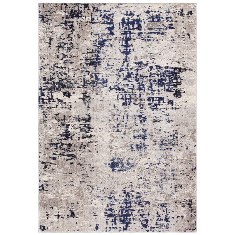 Tapis gris / bleu Gammage, Purple/Beige, Rectangle 3 pi x 5 pi