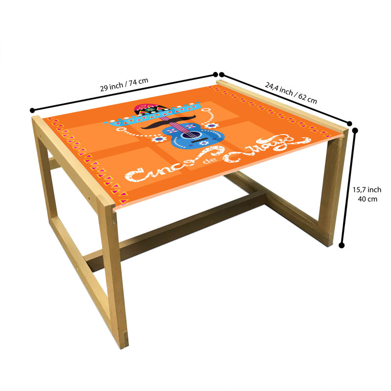 Brandi Sled Coffee Table, 40cm H x 74cm W x 62cm D