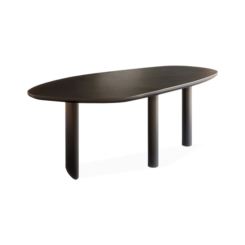 Bureau en bois massif noir Free Form, H 29,53 po x l 62,99 po x P 29,53 po