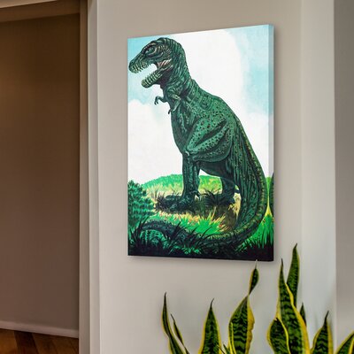 Tyrannosaurus' Painting Print on Wrapped Canvas -  Marmont Hill, MH-KIDCUR-78-C-36