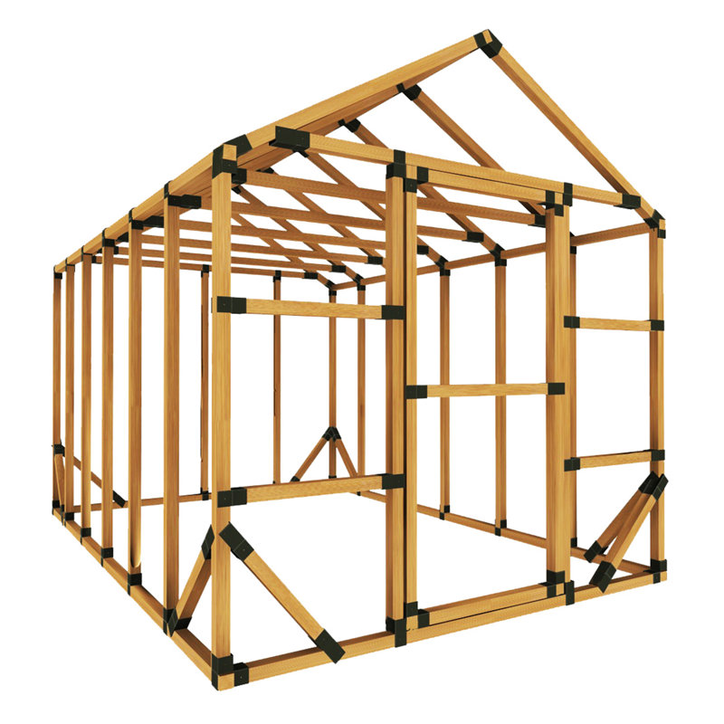 Ensemble de fondation pour remise de l 8 pi. P 10 pi, 2,59 m (H) x 2,44 m (L) x 3,66 m (P)