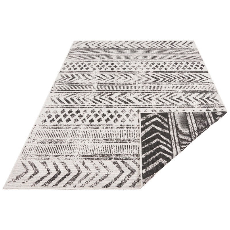 Biri Flatweave Black Rug, Rectangle 240 x 340cm