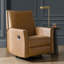 Fauteuil inclinable manuel berçant en cuir Jerseyville-1351637236
