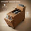 Canapé modulaire 78 po en similicuir 2 places avec rangement et console, brun 78 po-667532937