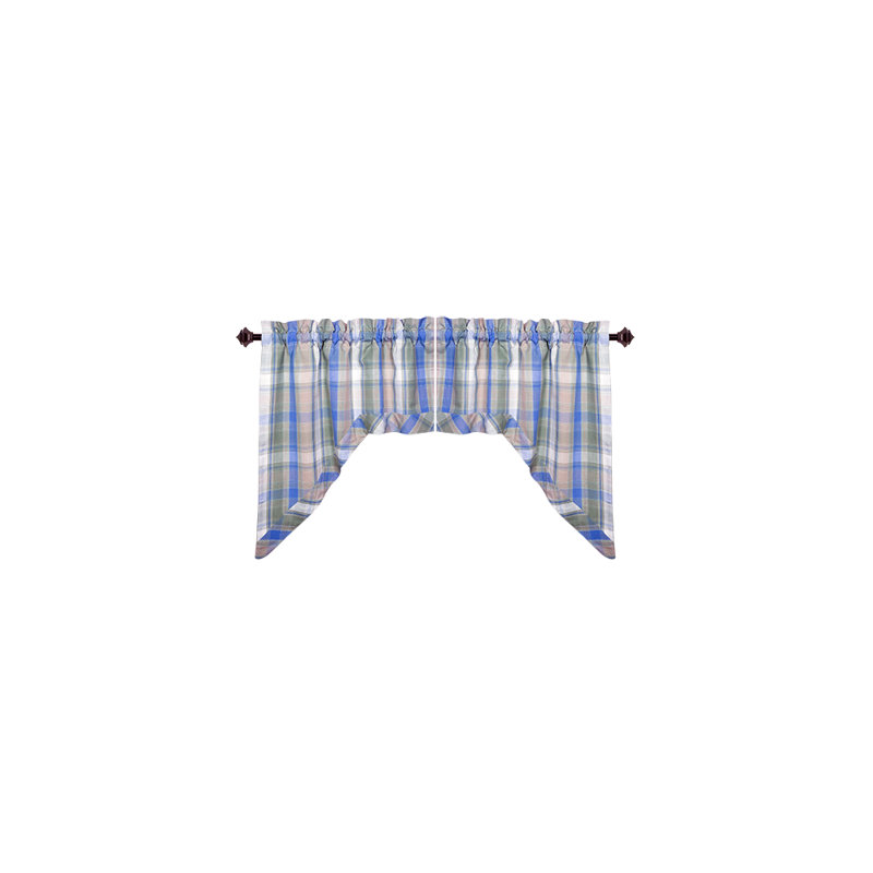 Waterloo Cotton Plaid Swag Window Valance