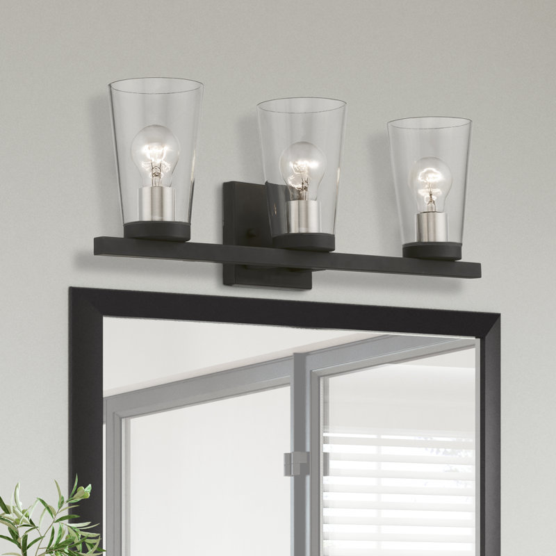 Yiddy 3 - Light Dimmable Vanity Light, Black/Brushed Nickel