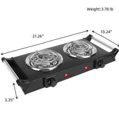 TONWIN 2000 Watt Electric Double Burner