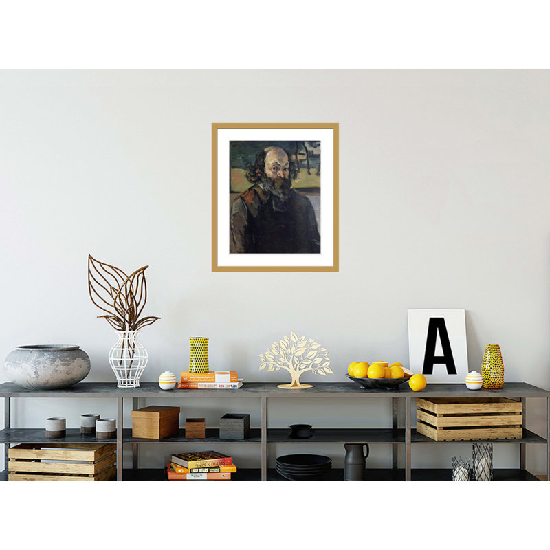 Autoportrait par Paul Cézanne, impression giclée sur cadre, H 27,52 po x l 23,5 po