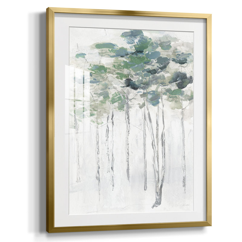 «Abstract Neutralité II», reproduction encadrée, Blanc, Papier avec cadre doré