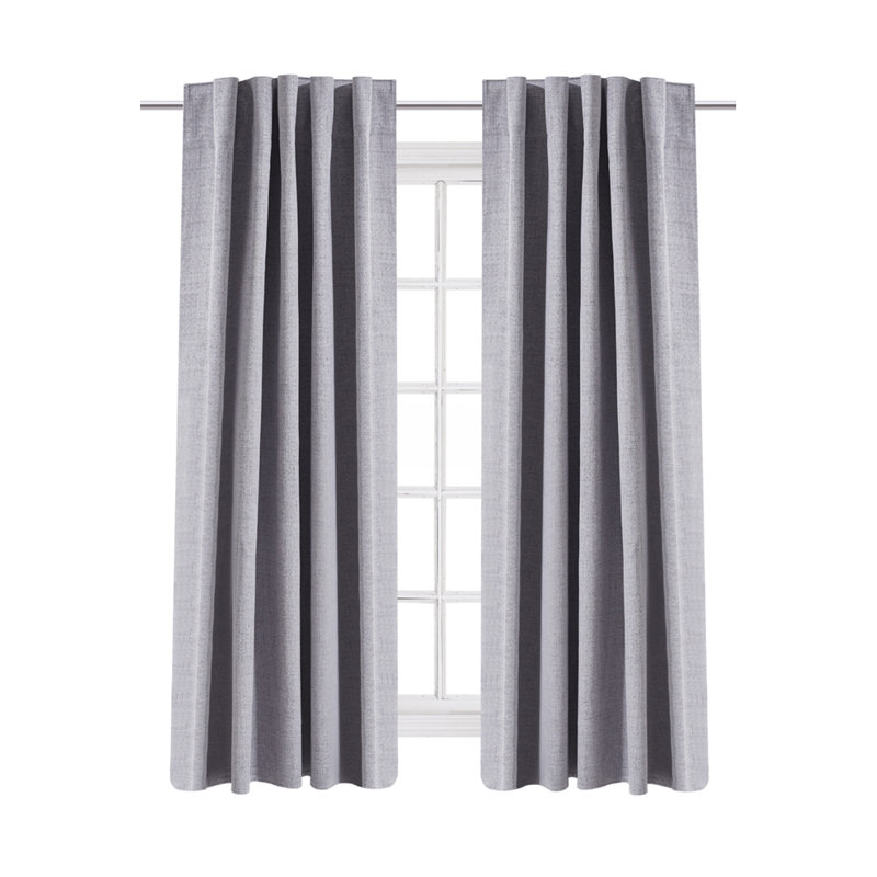 Curtain Single Panel, 168cm Width x 229cm Drop, Grey