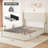 Upholstered Velvet Platform Bed Frame With Wingback Headboard And 4 Storage Drawers-2017086069
