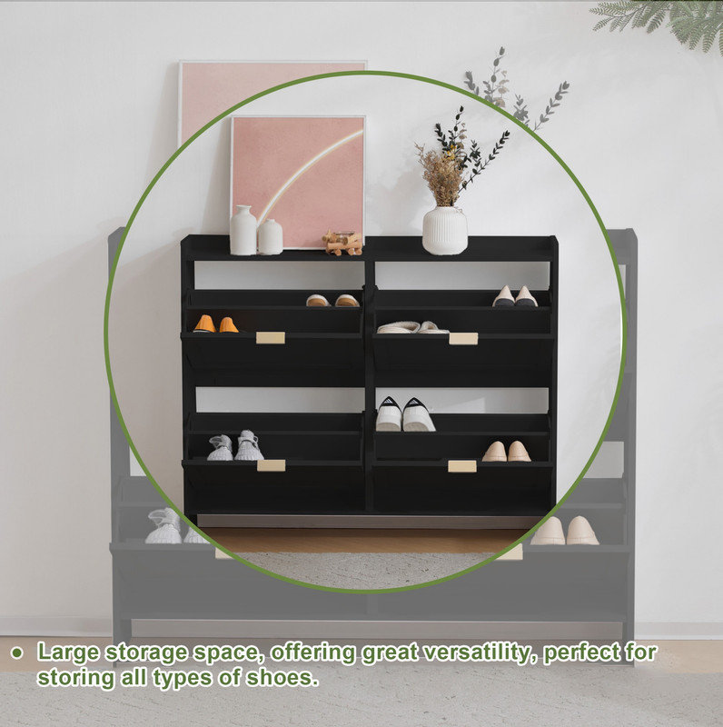 16 Pair Flip Down Shoe Storage