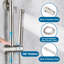 Système de douche d'extérieur en nickel brossé de qualité supérieure | Combinaison de pluie en acier inoxydable et portable-124569312